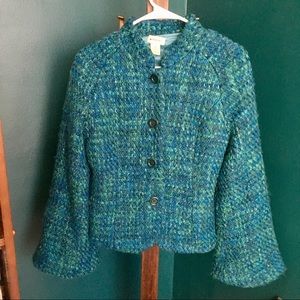 Anthropologie Brilliant Tweed Jacket, Size 10